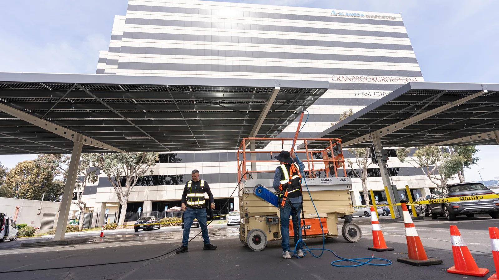 Commercial Solar Array Maintenance Aerial Lift